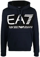 Emporio Armani EA7 FW22 Logo Print Drawstring Hoodie Navy Blue Men’s 6LPM52-PJFGZ-1554 Emporio Armani EA7 FW22 Logo Print Drawstring Hoodie Navy Blue Men’s 6LPM52-PJFGZ-1554