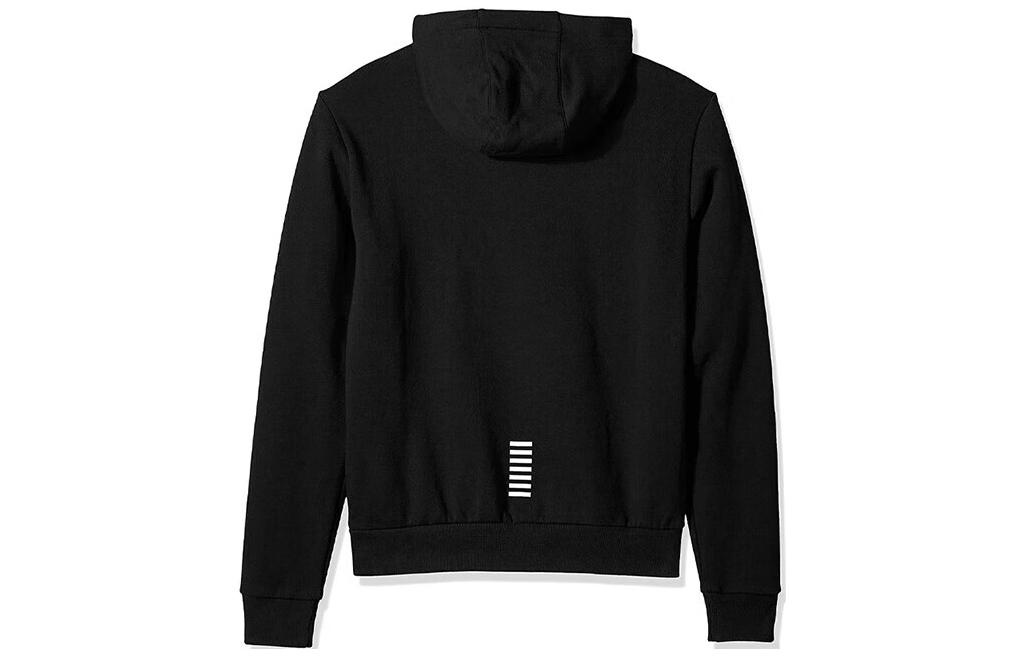 Lookbook Emporio Armani EA7 FW22 Logo Print Pullover Hoodie Hitam 6ZPM63-PJ07Z-1200