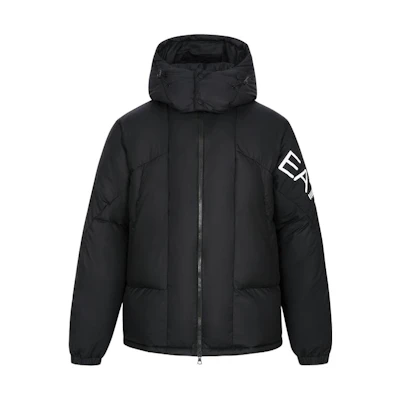Emporio Armani EA7 FW22 Logo Print Quilted Long Sleeve Jacket Men Black 6LPB11PNADZ-1200