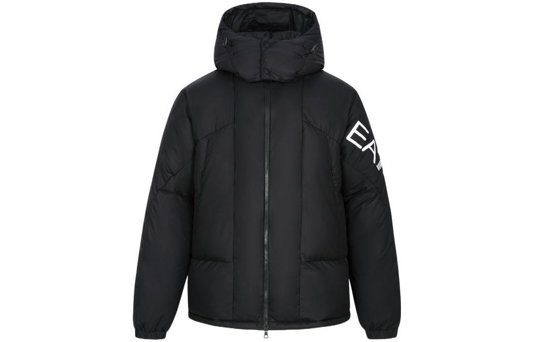 Order Emporio Armani EA7 Jaket Quilted Lengan Panjang Lelaki Logo Hitam FW22 6LPB11PNADZ-1200