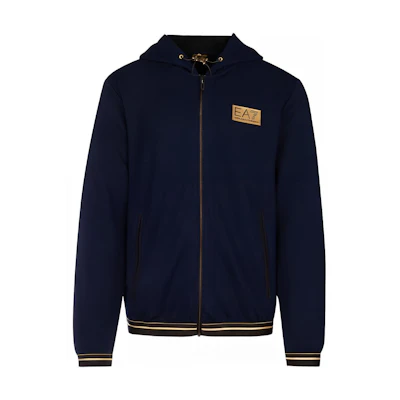 Emporio Armani EA7 FW22 Navy Logo Zip-Up Sweatshirt 6LPM33-PJG1Z-1554