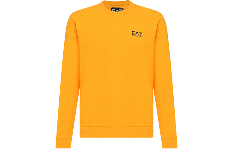 Emporio Armani EA7 FW22 Orange Crewneck Straight-Fit Sweatshirt 8NPM52-PJ05Z-1629