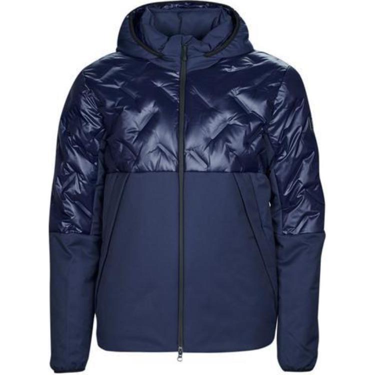 Emporio Armani EA7 FW22 Patchwork Zip Hoodie Jacket - Dark Blue 6LPB03-PN8MZ-1554