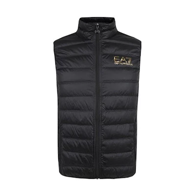 Emporio Armani EA7 FW22 Quilted Zip-Up Down Vest Black . 8NPQ01-PN29Z-00208