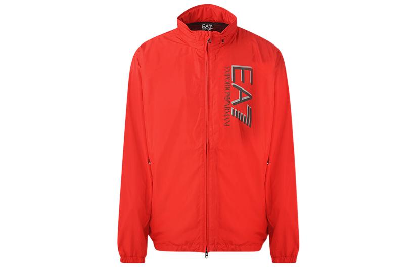 Emporio Armani EA7 FW22 Red Logo Print Zip Jacket Men’s Long Sleeve 3HPB31-PN28Z-1451