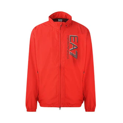Emporio Armani EA7 FW22 Red Logo Print Zip Jacket Men’s Long Sleeve 3HPB31-PN28Z-1451
