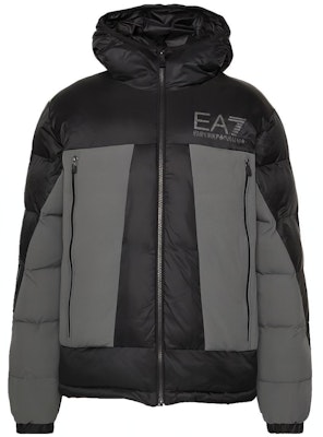 EMPORIO ARMANI EA7 FW23 黑色拼色標誌印花連帽外套. 6RPB53-PNEOZ-1200 Buy EMPORIO ARMANI EA7 FW23 黑色拼色標誌印花連帽外套. 6RPB53-PNEOZ-1200