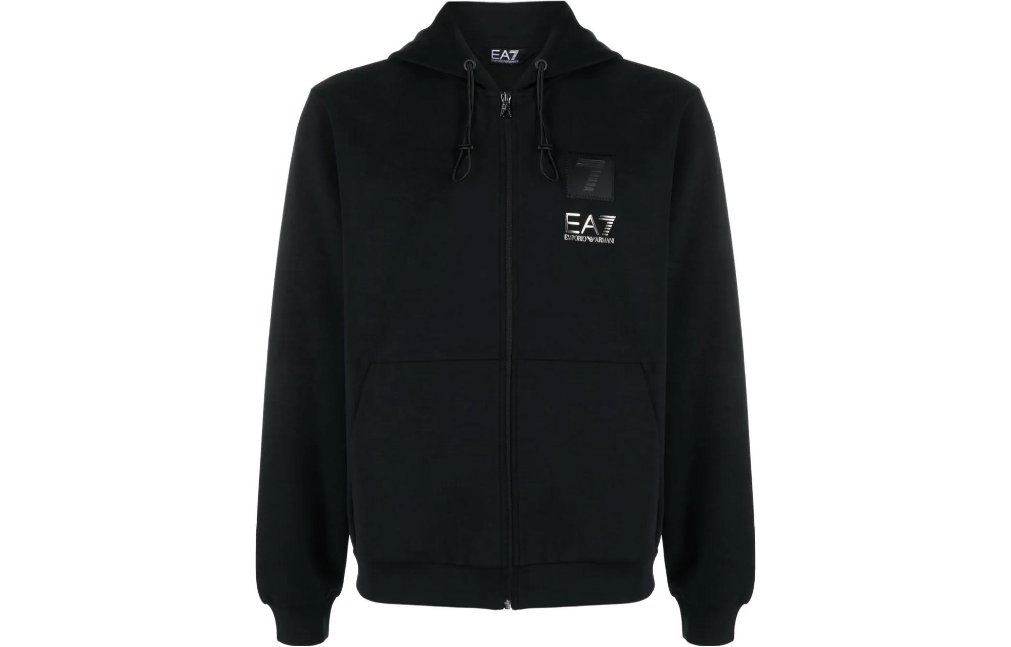 Emporio Armani EA7 FW23  Black Letter Print Sweatshirt. 6RPM87-PJGEZ-1200