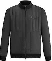 EMPORIO ARMANI EA7 FW23 Black Logo High-Neck Cotton Jacket. 6RPB30-PN5ZZ-1200 EMPORIO ARMANI EA7 FW23 Black Logo High-Neck Cotton Jacket. 6RPB30-PN5ZZ-1200