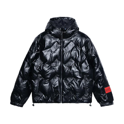 EMPORIO ARMANI EA7 FW23 Black Solid Hoodie Jacket. 6RPB34-PNEIZ-1200
