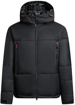 EMPORIO ARMANI EA7 FW23 黑色純棉拉鍊連帽外套 6RPB10-PNEEZ-1200 Order EMPORIO ARMANI EA7 FW23 黑色純棉拉鍊連帽外套 6RPB10-PNEEZ-1200