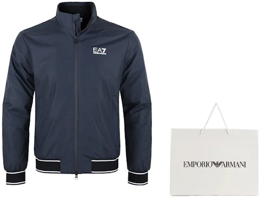 Emporio Armani EA7 FW23 Jaket Bulu Fleece Berzip dengan Cetakan Logo. 6RPB07-PN27Z-1716 6
