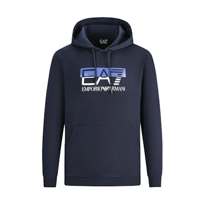 EMPORIO ARMANI EA7 FW23 Hoodie with Logo Print and Letter Design. 6RPM02-PJ07Z-1554