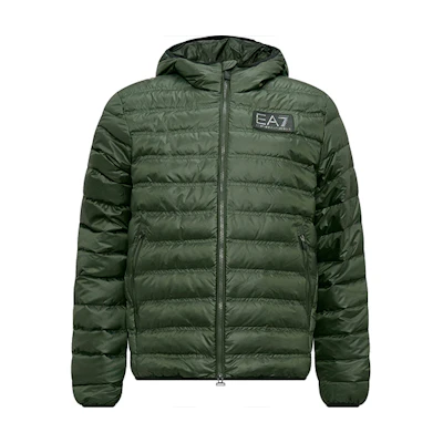 Emporio Armani EA7 FW23 Solid Color Letter Logo Hooded Down Jacket. 6RPB16-PN5ZZ-1845