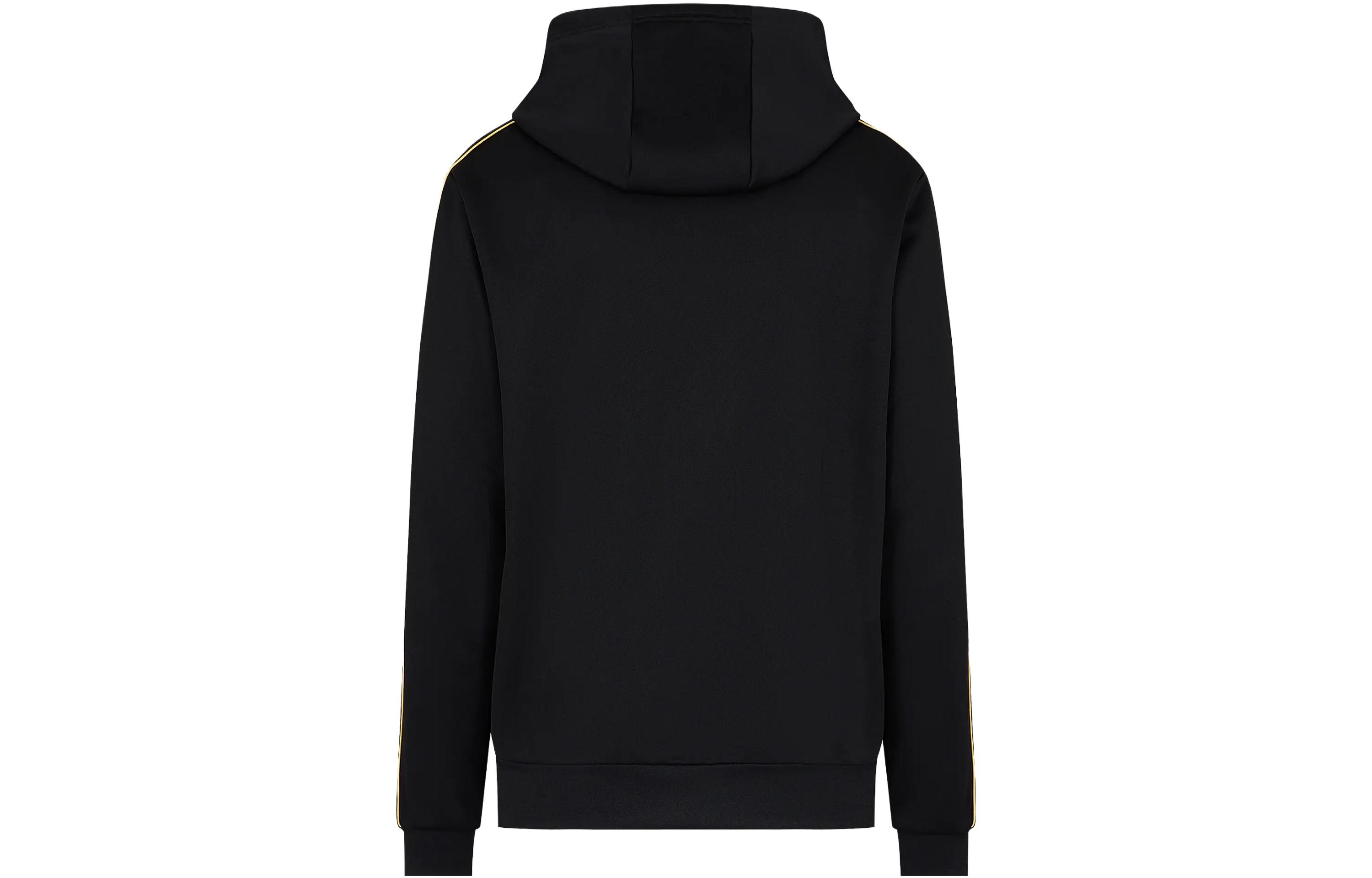 Lookbook Emporio Armani EA7 FW23 黑色連帽衫附標誌印花與拉鍊口袋 6RPM06-PJ16Z-0208