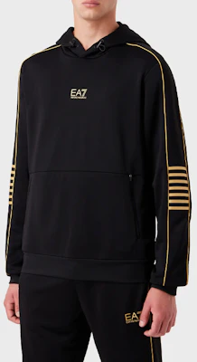 Emporio Armani EA7 FW23 黑色連帽衫附標誌印花與拉鍊口袋 6RPM06-PJ16Z-0208 Shop Emporio Armani EA7 FW23 黑色連帽衫附標誌印花與拉鍊口袋 6RPM06-PJ16Z-0208
