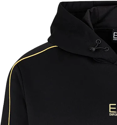 Emporio Armani EA7 FW23 黑色連帽衫附標誌印花與拉鍊口袋 6RPM06-PJ16Z-0208 Details for Emporio Armani EA7 FW23 黑色連帽衫附標誌印花與拉鍊口袋 6RPM06-PJ16Z-0208