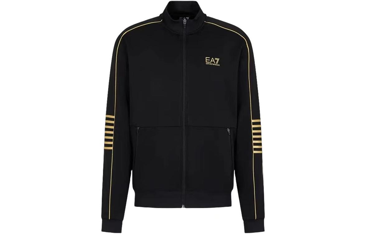 Order Emporio Armani EA7 FW23 黑色標誌印花長袖外套 6RPM07-PJ16Z-208