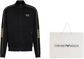 Lookbook Emporio Armani EA7 FW23 黑色標誌印花長袖外套 6RPM07-PJ16Z-208