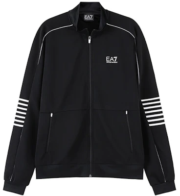 Emporio Armani EA7 FW23 Baju Hitam Zip-Up dengan Cetakan Logo 6RPM07-PJ16Z-1200 Buy Emporio Armani EA7 FW23 Baju Hitam Zip-Up dengan Cetakan Logo 6RPM07-PJ16Z-1200
