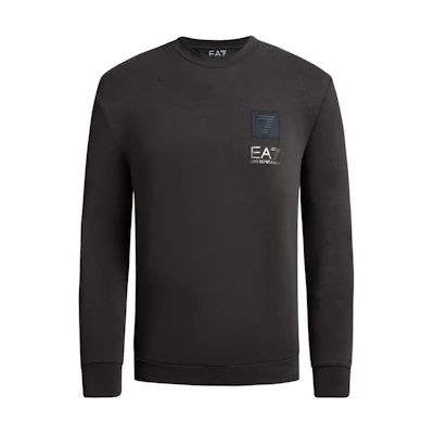 Emporio Armani EA7 FW23 Brown Logo Print Crewneck Sweatshirt for Men 6RPM26-PJGEZ-1762