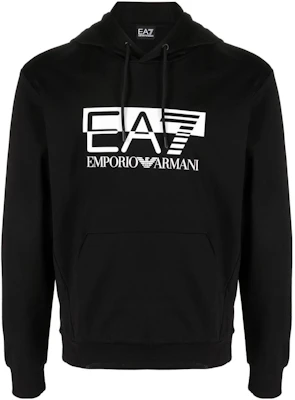 Emporio Armani EA7 FW23 Hoodie Logo Warna Blok Hitam Pullover 6RPM62-PJ05Z-0200 Buy Emporio Armani EA7 FW23 Hoodie Logo Warna Blok Hitam Pullover 6RPM62-PJ05Z-0200