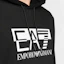 Details for Emporio Armani EA7 FW23 Hoodie Logo Warna Blok Hitam Pullover 6RPM62-PJ05Z-0200