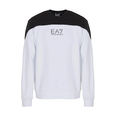 Emporio Armani EA7 FW23 Colorblock Logo Print Sweatshirt 6RPM29-PJ07Z-1100