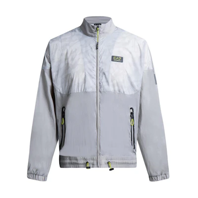 Emporio Armani EA7 FW23 Colorblock Zip Jacket - Gray Long Sleeve 6RPB15-PNDOZ-1920