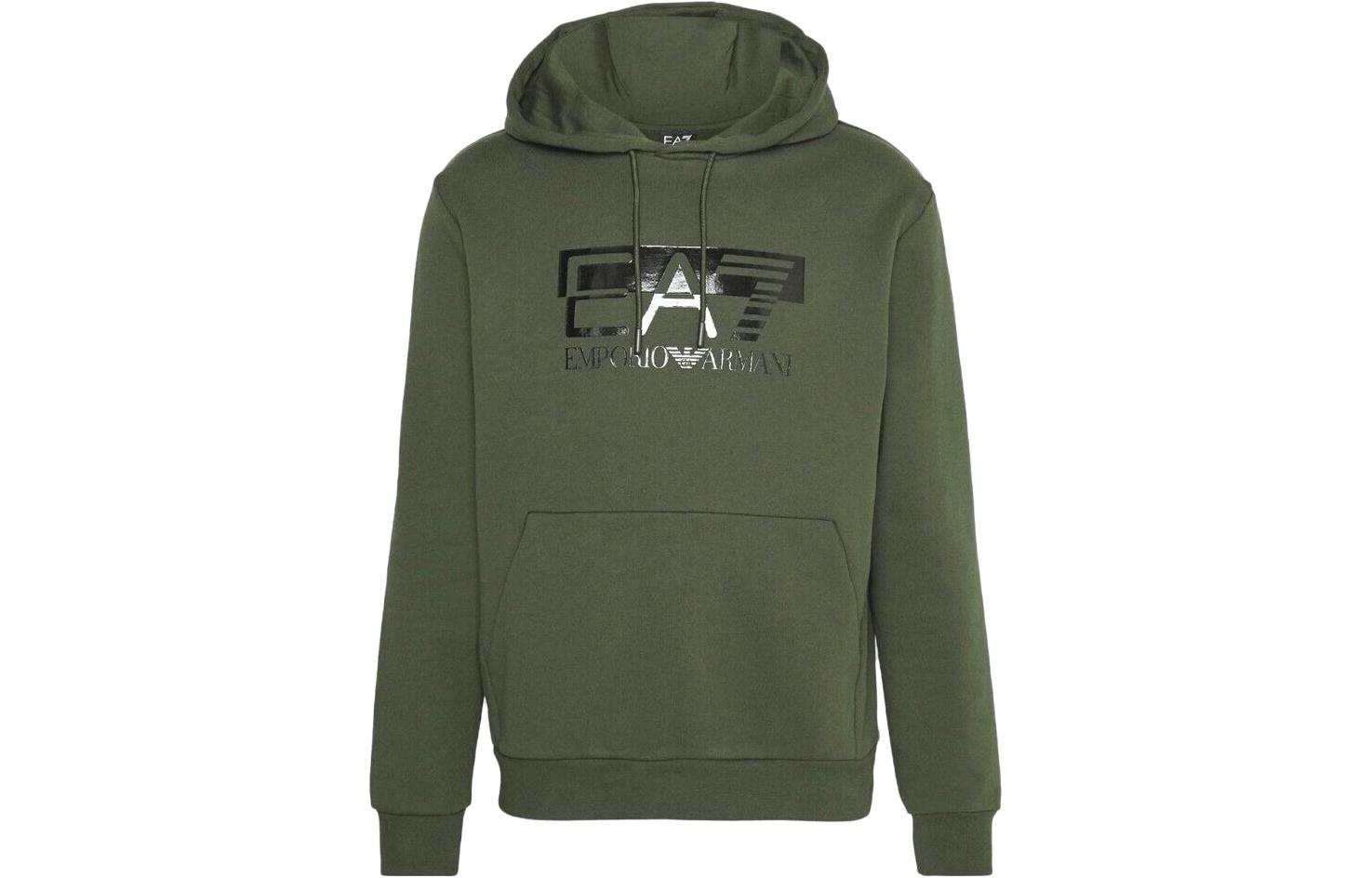 Emporio Armani EA7 FW23 Green Casual Pullover Hoodie 6RPM02-PJ07Z-1845