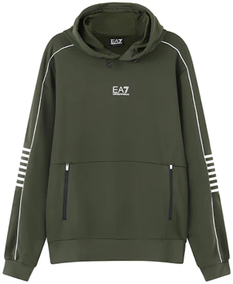 Emporio Armani EA7 Hoodie Logo Cetak Warna Hijau Gelap FW23 6RPM06-PJ16Z-1845 Order Emporio Armani EA7 Hoodie Logo Cetak Warna Hijau Gelap FW23 6RPM06-PJ16Z-1845