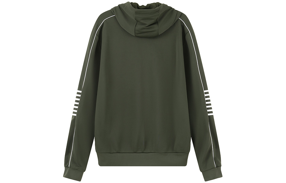 Lookbook Emporio Armani EA7 Hoodie Logo Cetak Warna Hijau Gelap FW23 6RPM06-PJ16Z-1845