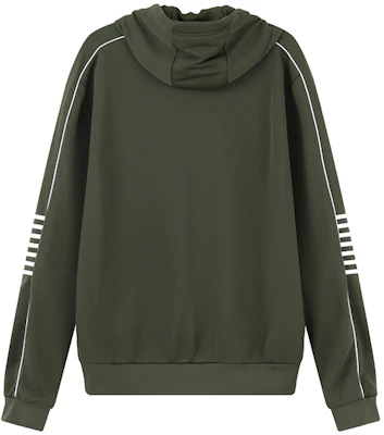 Emporio Armani EA7 Hoodie Logo Cetak Warna Hijau Gelap FW23 6RPM06-PJ16Z-1845 Lookbook Emporio Armani EA7 Hoodie Logo Cetak Warna Hijau Gelap FW23 6RPM06-PJ16Z-1845