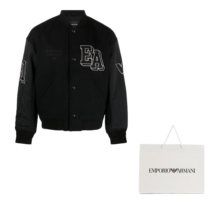 EMPORIO ARMANI EA7 FW23 Logo Embroidered Pilot Jacket for Men. 6R1B89-1NHNZ-0999 圖 8
