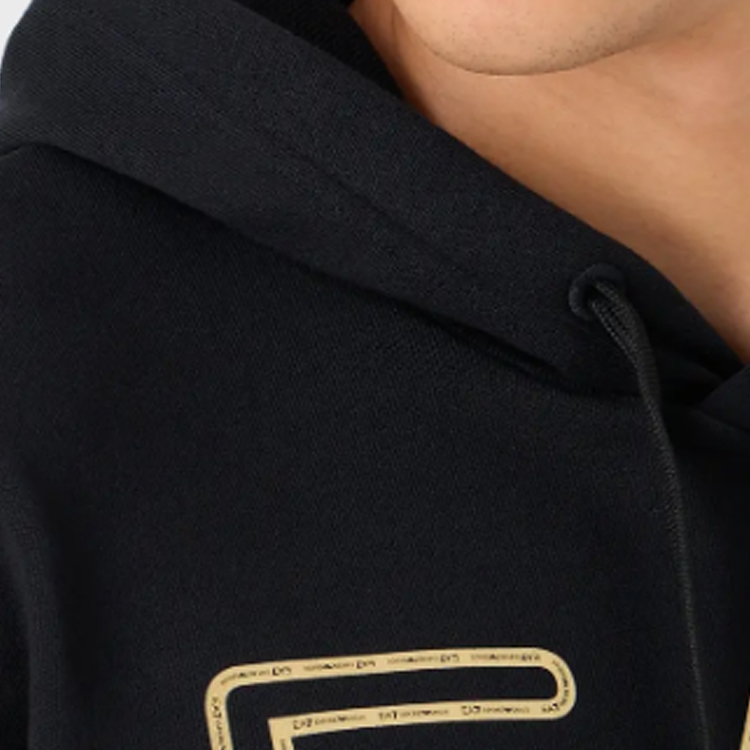Sizing Emporio Armani EA7 FW23 Hoodie Logo Hitam 6RPM09-PJSHZ-0208