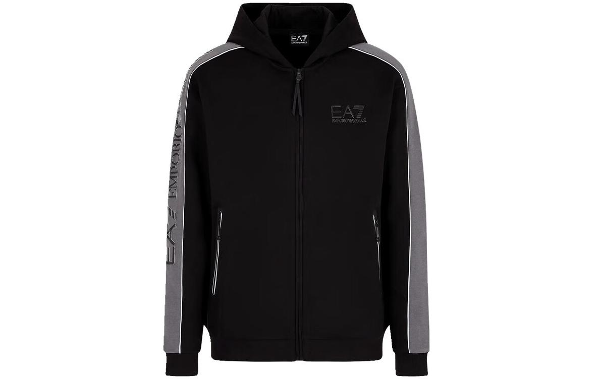 Emporio Armani EA7 FW23 Logo Patch Casual Zip Hoodie Jacket Men 6RPM31-PJ07Z-1200