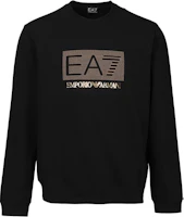Emporio Armani EA7 FW23 Logo Print Crewneck Sweatshirt Black 3RUM09-PJARZ-1200 Emporio Armani EA7 FW23 Logo Print Crewneck Sweatshirt Black 3RUM09-PJARZ-1200