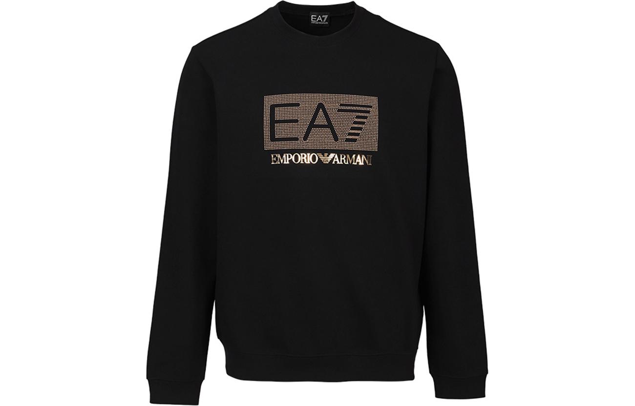 Order 엠포리오 아르마니 EA7 FW23 로고 프린트 크루넥 스웨트셔츠 블랙 3RUM09-PJARZ-1200