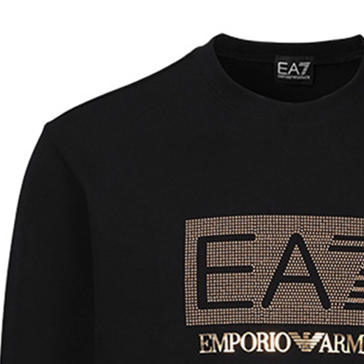 Purchase 엠포리오 아르마니 EA7 FW23 로고 프린트 크루넥 스웨트셔츠 블랙 3RUM09-PJARZ-1200