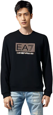 安普里奥·阿玛尼EA7 FW23标志印花黑色圆领卫衣 3RUM09-PJARZ-1200 Cheap 安普里奥·阿玛尼EA7 FW23标志印花黑色圆领卫衣 3RUM09-PJARZ-1200