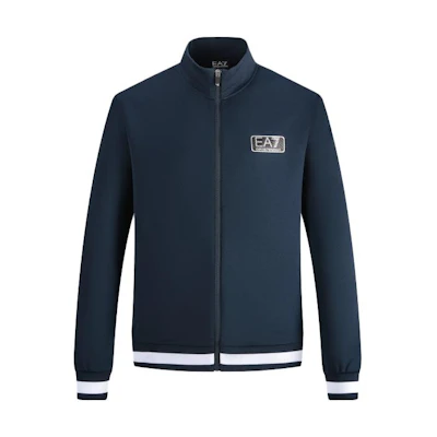 Emporio Armani EA7 FW23 Logo Print Navy Jacket for Men 6RPM67-PJAHZ-1554
