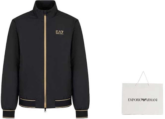 エンポリオアルマーニ EA7 FW23 ロゴプリント リブ フライトジャケット メンズ ブラック 6RPB07-PN27Z-0208 Shop エンポリオアルマーニ EA7 FW23 ロゴプリント リブ フライトジャケット メンズ ブラック 6RPB07-PN27Z-0208