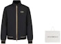 Shop エンポリオアルマーニ EA7 FW23 ロゴプリント リブ フライトジャケット メンズ ブラック 6RPB07-PN27Z-0208