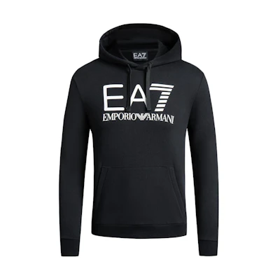 Emporio Armani EA7 FW23 Logo Printed Hoodie Black - Long Sleeve Premium Wear 6RPM17-PJSLZ-1200