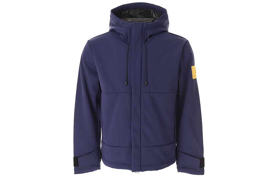 Emporio Armani EA7 FW23 Men’s Navy Colorblock Logo Hooded Bomber Jacket 6RPB24-PN8HZ-1554