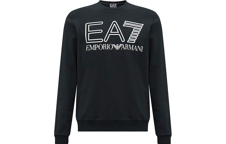 Order 阿玛尼EA7 2023秋冬男士黑色印花标志设计卫衣 6RPM08-PJSHZ-1200