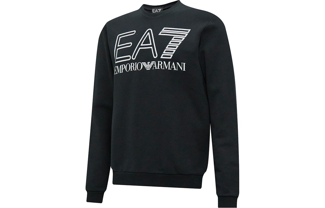 Shop 阿玛尼EA7 2023秋冬男士黑色印花标志设计卫衣 6RPM08-PJSHZ-1200
