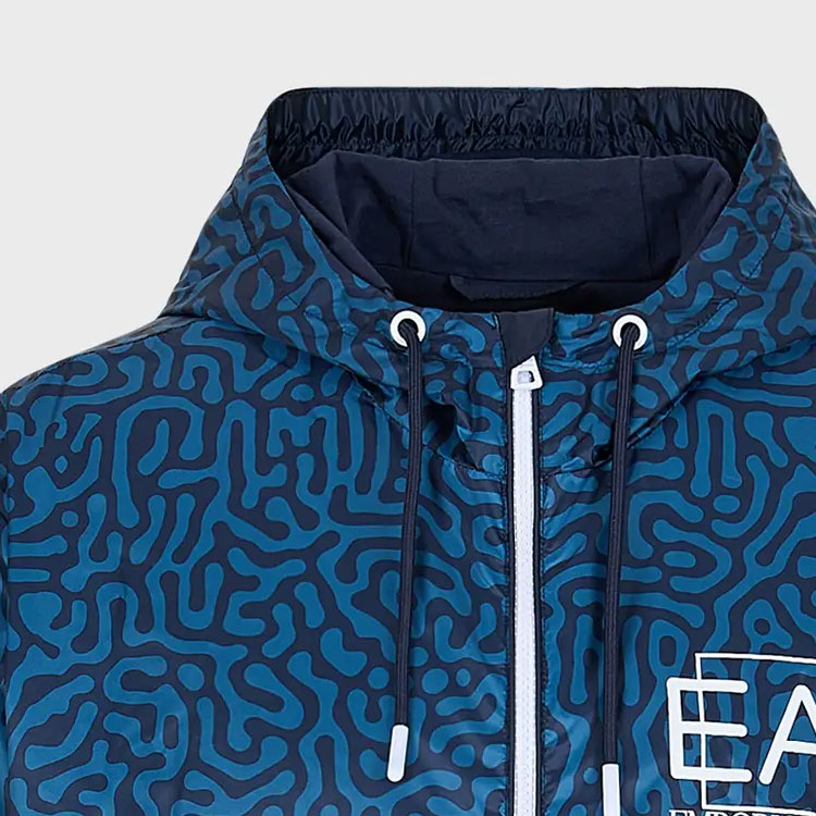 Emporio Armani EA7 FW23 Navy Blue Zip Hoodie Jacket Men with Letter Print 3RPB04-PN5ZZ-1554 圖 7
