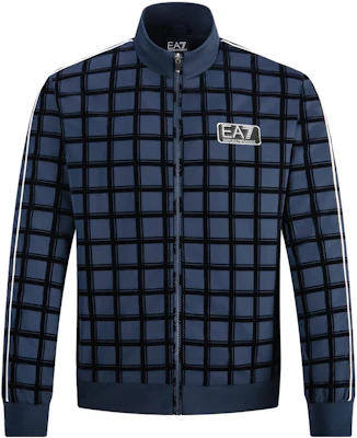 Emporio Armani EA7 FW23 Navy Logo Plaid Print Long Sleeve Jacket 6RPB47-PNDNZ-25QC Order Emporio Armani EA7 FW23 Navy Logo Plaid Print Long Sleeve Jacket 6RPB47-PNDNZ-25QC