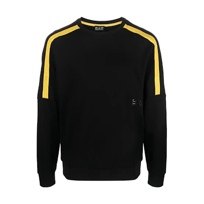 Emporio Armani EA7 FW23 Striped Crewneck Casual Long Sleeve Sweatshirt Men 3DPM56-PJEQZ-1200